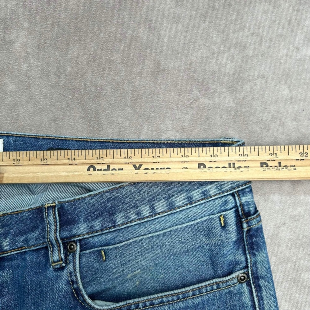 Quiksilver Mens Straight Fit Blue Denim Jeans Medium Wash 38*x32 Stretch Casual - Picture 8 of 9